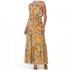Julia Jordan  floral no sleeves maxi women’s  dress